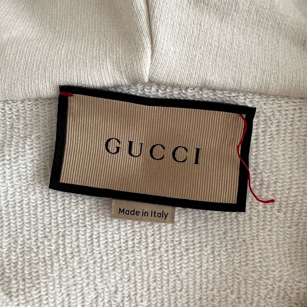 GUCCI 🍇 Hoodie Graphic Jacket Black Off White Zip Up Sweatshirt Logo S Small - Picture 7 of 15